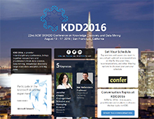 KDD-2016: August 13-17, 2016 San Francisco, California