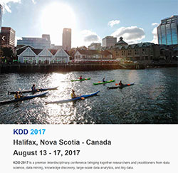 KDD-2017: August 13-17, 2017, Halfiax, Nova Scotia